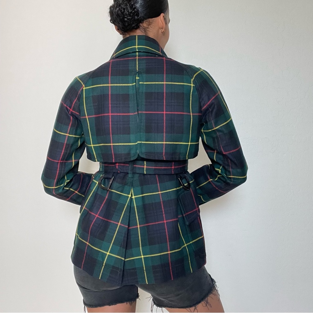 Dsquared2 Wool Tartan Short Trench Coat - Picture 7 of 16